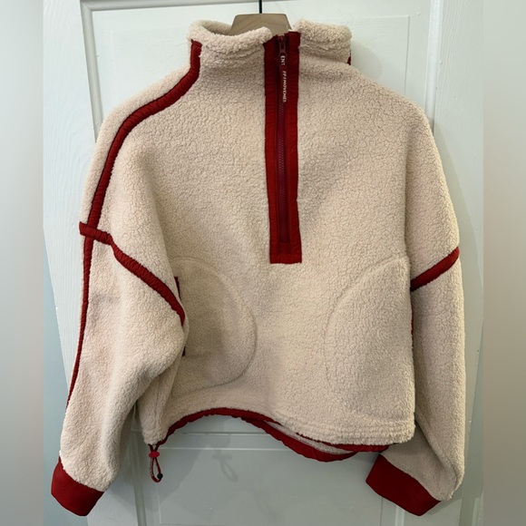 Free People Mountain High Half Zip Fleece Ballet Slipper Combo XS - Picture 4 of 11